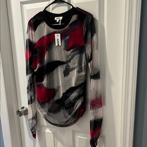 DKNY Women's Multicolor Long Sleeve Meah Top